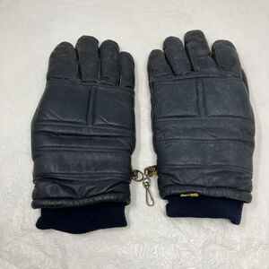 Vintage Kombi Leather Gloves Mens Size L Winter Made In Japan Blue
